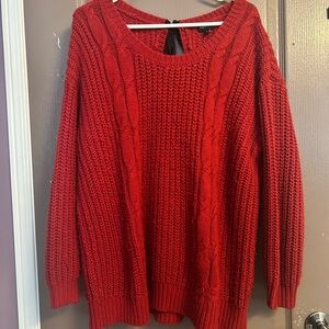 Torrid Scarlet Cable Knit Sweater